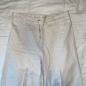 Universal Thread White and Black Striped Chinos